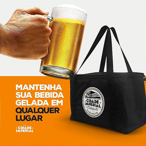Bolsa Térmica 15L Cerveja Cidade Imperial - Preta