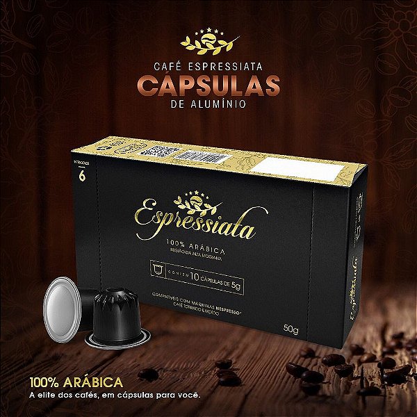 Café Espressiata 100% Arábica caixa com 10 cápsulas