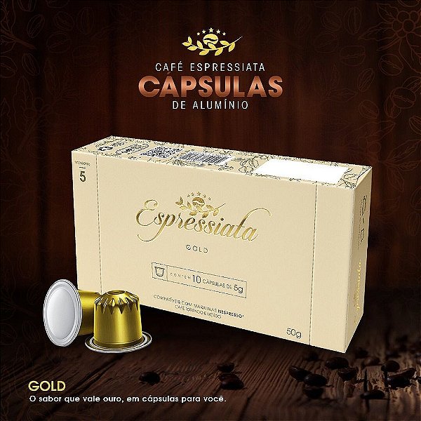 Café Espressiata Gold caixa com 10 cápsulas