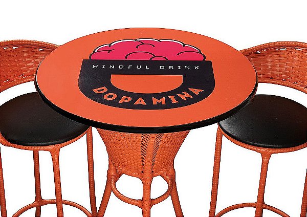 Conjunto Bistro Imperatriz com Tampo em MDF Dopamina Energy Drink