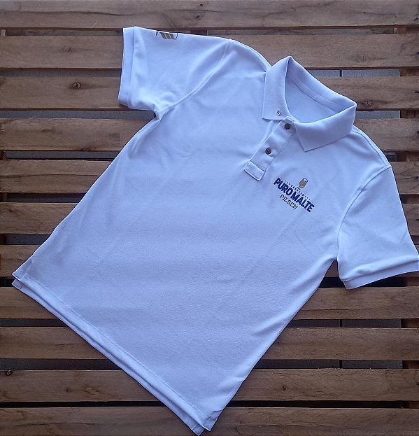 CAMISETA POLO PURO MALTE BRANCA-PP