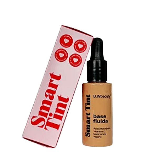 Base Smart Tint Luv Beauty – maquiagem fluida com ácido hialurônico e niacinamida
