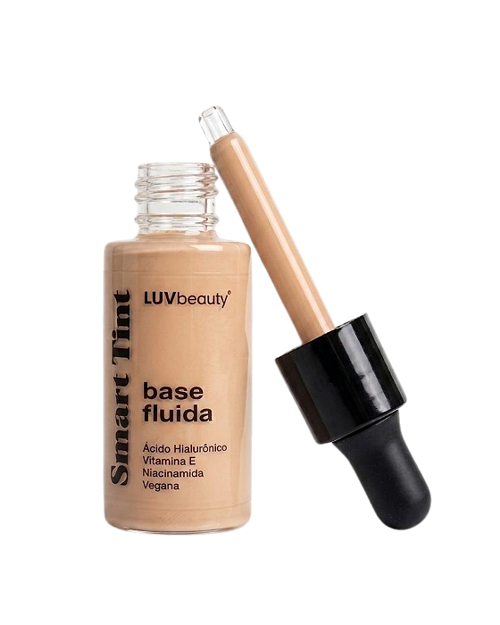 Base Smart Tint Luv Beauty – maquiagem fluida com ácido hialurônico e niacinamida