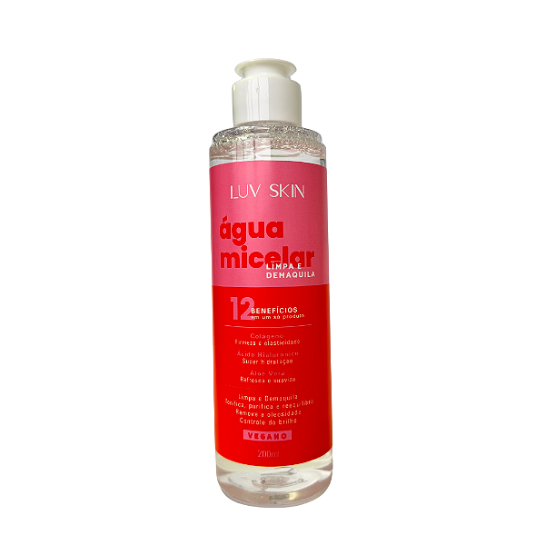 Água Micelar Luv Skin – limpeza profunda, hidratação e 12 benefícios em 1