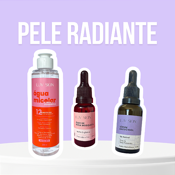 Combo Pele Radiante – glow natural e revitalização | Luv Skin Kit Skincare