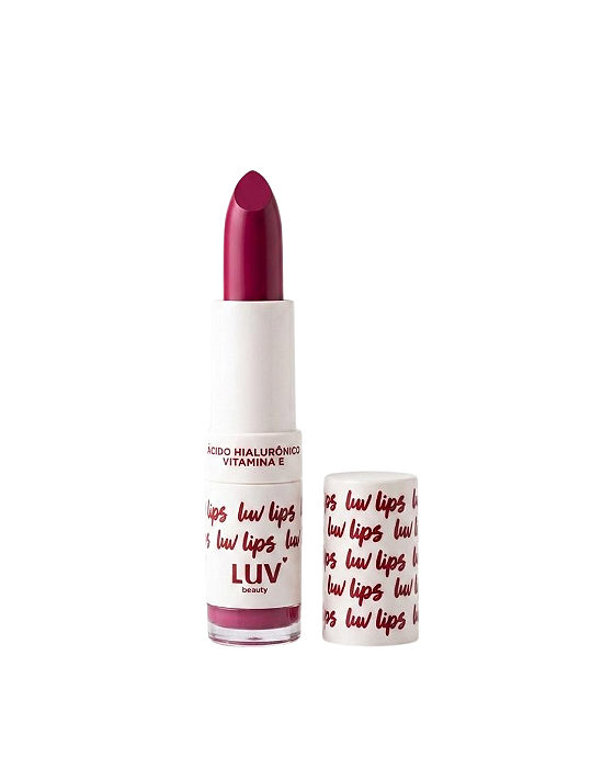 Batom LuvLips Cremoso Hidratante Luv Beauty – conforto, cor intensa e tratamento labial