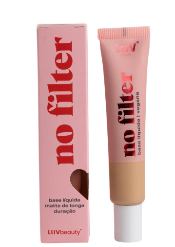 BAZAR - Base No Filter Luv Beauty – cobertura leve e hidratante com efeito matte aveludado