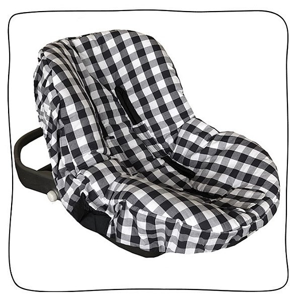 Protetor de Bebê Conforto + Protetor de Cinto - Xadrez Vichy PB