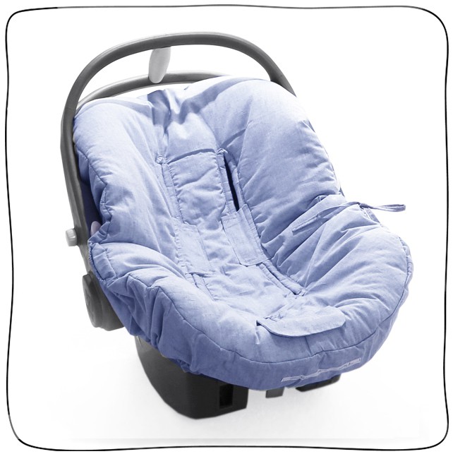 Protetor de Bebê Conforto - Azul Mescla