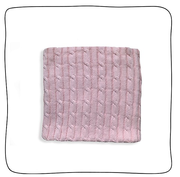 Manta Tricot Rosa