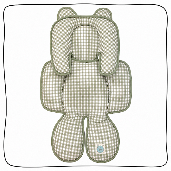 Redutor de Bebê Conforto e Carrinho - Xadrez Vichy Verde