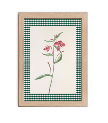 Quadrinho Floral C com paspatur em tecido