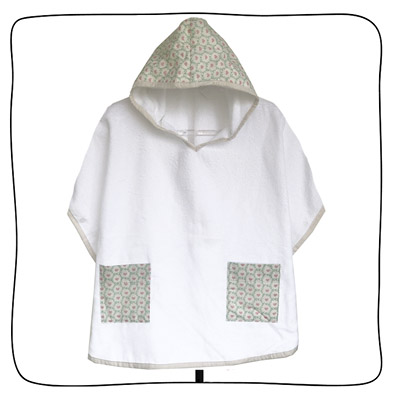 Poncho Branco Sweet Hearts - 1 a 3 anos