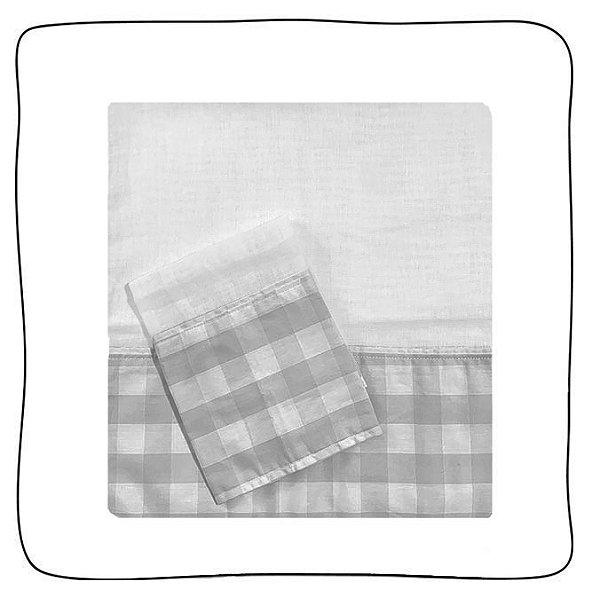 Kit Fraldinhas (Boca + Ombro) - Xadrez Cinza