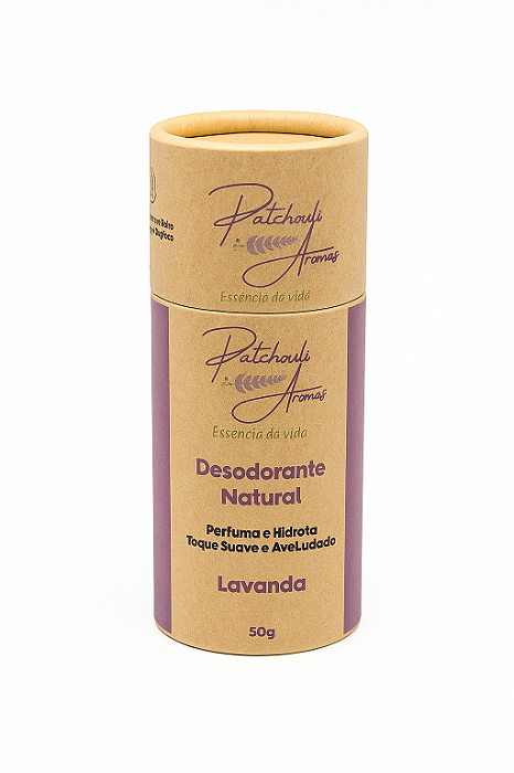 Desodorante natural vegano com lavanda, laranja e ativos minerais. Auxilia no controle do odor, hidrata e respeita a tra