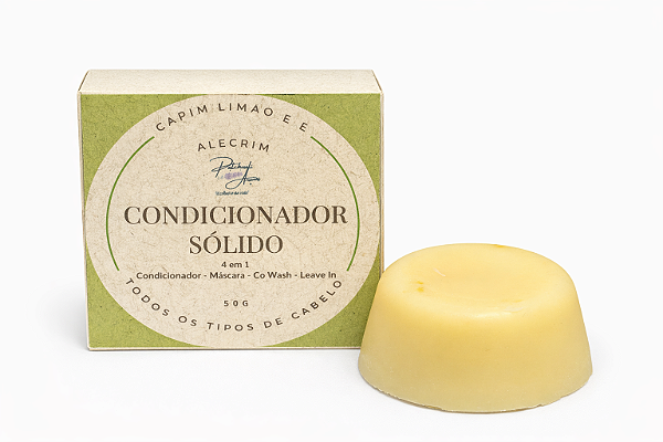 Condicionador em Barra Natural de Capim Limão e Alecrim – Hidratação, Maciez e Versatilidade