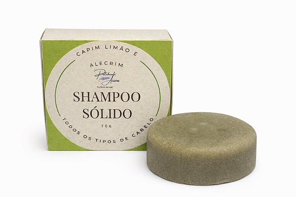 Shampoo em Barra Natural de Capim Limão e Alecrim – Limpeza Equilibrada e Frescor