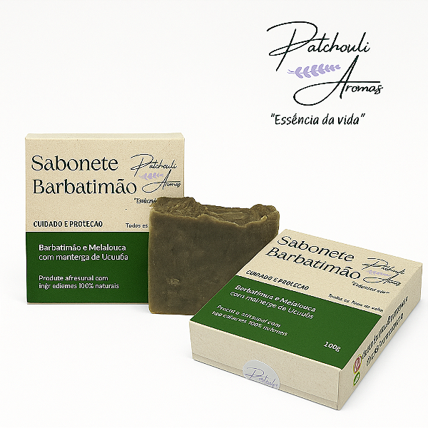 Sabonete Natural Vegano de Barbatimão e Melaleuca – Equilíbrio, Proteção e Cuidado da Pele