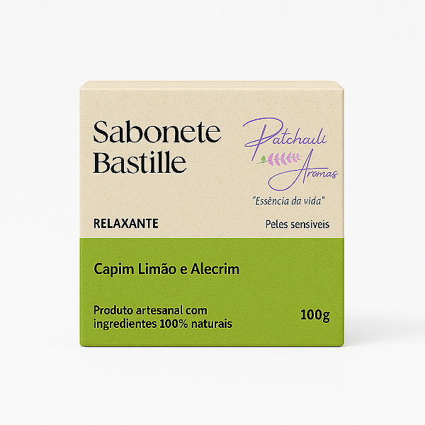 Sabonete Natural Vegano de Capim Limão e Alecrim – Hidratação, Tranquilidade e Foco