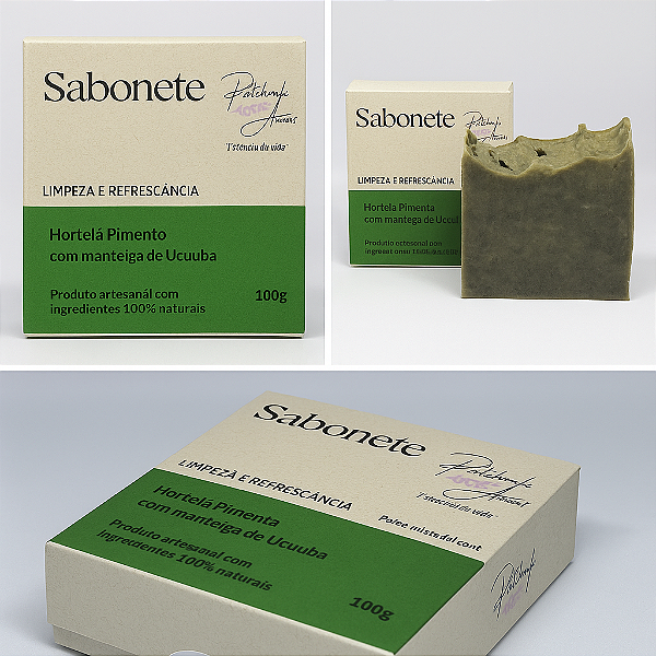 Sabonete Natural Vegano de Hortelã Pimenta – Frescor, Purificação e Equilíbrio da Pele