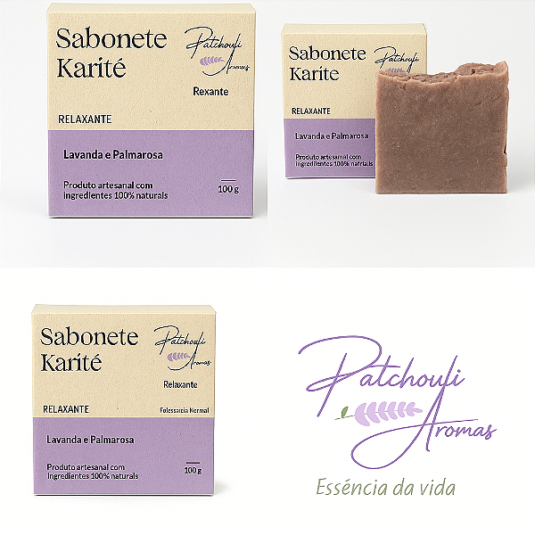 Sabonete Natural Vegano de Lavanda e Palmarosa – Relaxamento, Equilíbrio e Hidratação Intensa