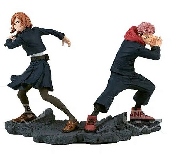 Diorama Jujutsu Kaisen Yuji Itadori e Nobara Kugisaki Vol 03 Battle Model - Original Banpresto
