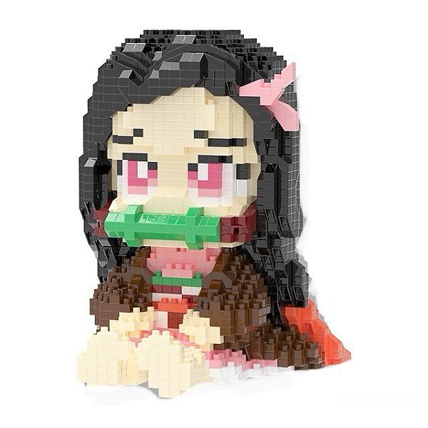 Diorama Nezuko Kamado Demon Slayer - Mini Blocos de Montar
