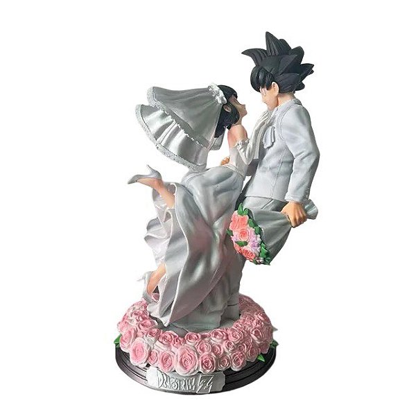 Estátua Goku e Chi Chi Casamento 30Cm - Dragon Ball