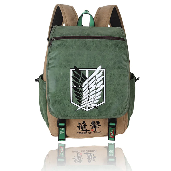 Mochila Escolar Lona e Corino Attack On Titan