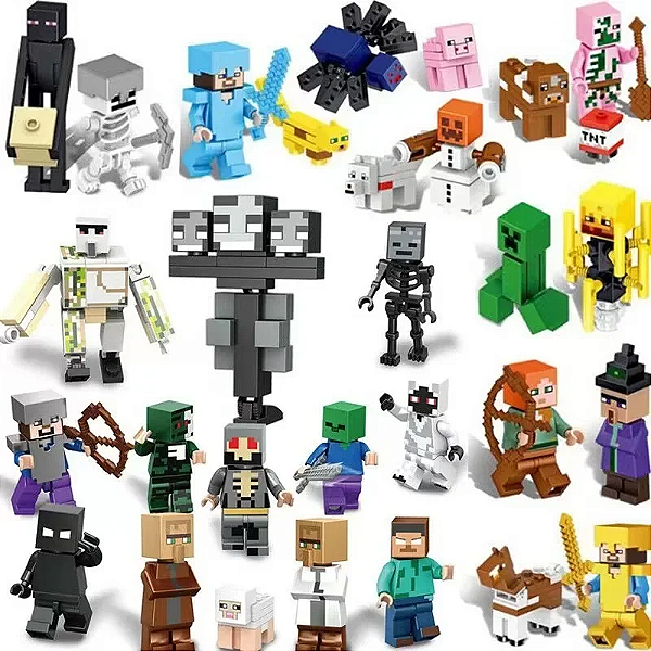 Pack 28 Figures Minecraft - Games
