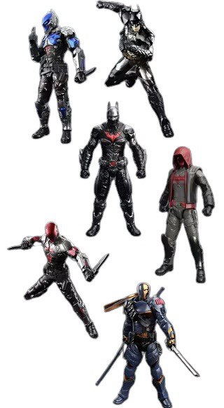 Pack 6 Figures Batman Arkham Knight Dc Comics - Original F5