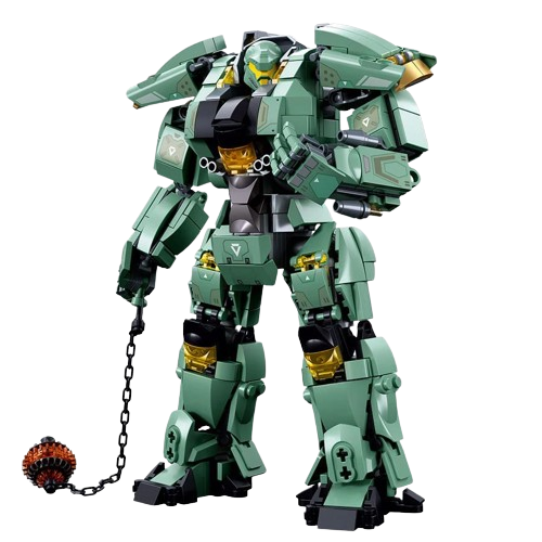 Robô de Batalha 23cm Green Warrior - Blocos de Montar