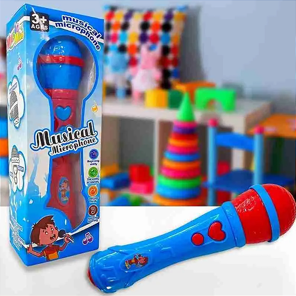 Microfone Infantil Brinquedo Musical Karaokê