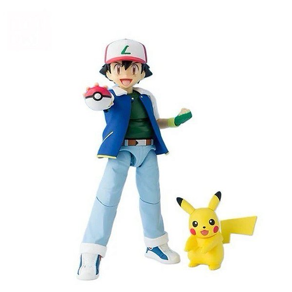 Action Figure Ash Ketchum e Pikachu - Bandai ShFiguarts
