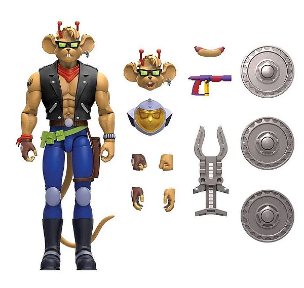 Action Figure Throttle Biker Mice From Mars - Original Nacelle