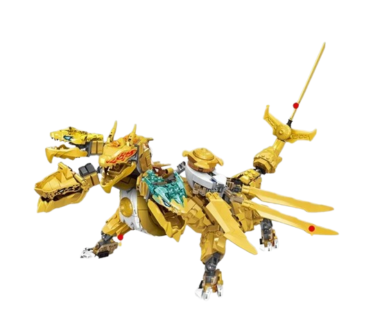 Blocos de Montar Dragão Ultra Dourado de Lloyd - Ninjago