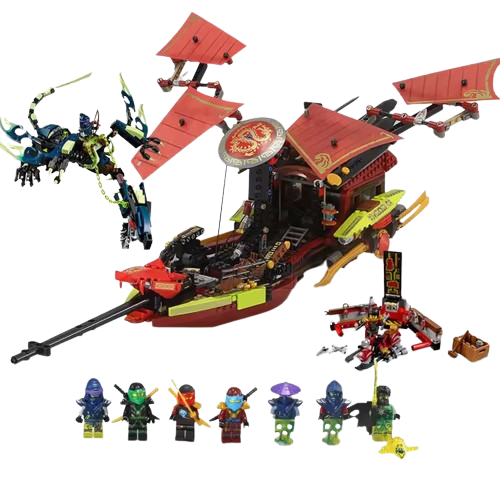 Blocos de Montar Voo Final do Barco do Destino - Ninjago