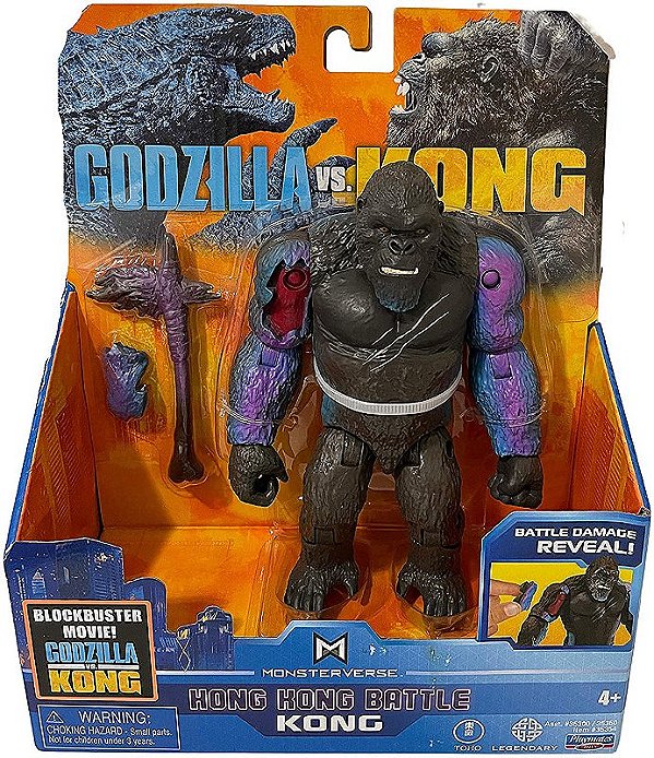 Boneco King Kong Hong Kong Battle - Godzilla Vs Kong Playmates
