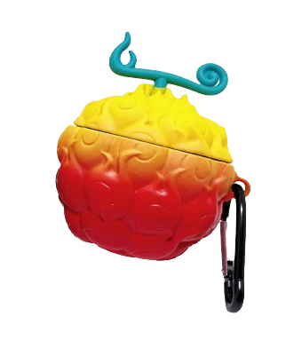 Case capa Silicone para AirPods Fruta Mera Mera no Mi - One Piece