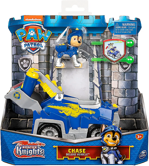Chase Deluxe Vehicle Rescue Knights Patrulha Canina - Nickelodeon