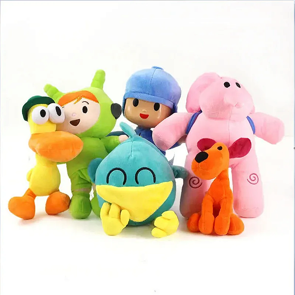 Kit 6 Pelúcias Pocoyo 25 Cm