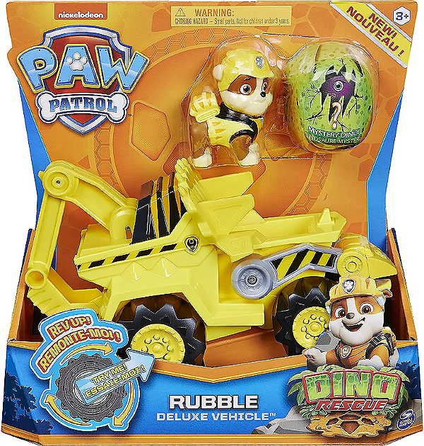 Rubble Deluxe Vehicle Dino Rescue Patrulha Canina - Nickelodeon