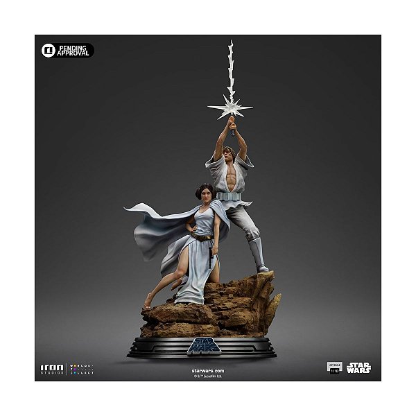 Luke and Leia Deluxe (Movie Poster) - 1/10 Art Scale - Star Wars - Iron Studios