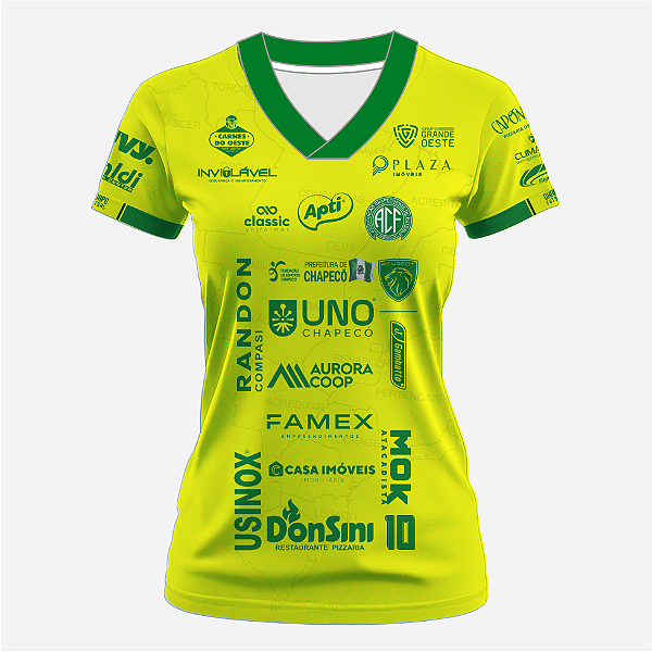Camisa Chapecoense Futsal | 2026 Original - Jogo 3 amarela Feminina