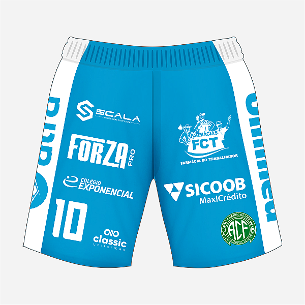 Calção Chapecoense Futsal | 2026 Original - Treino Goleiro azul Masculino