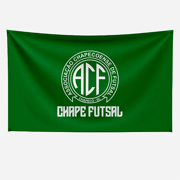 Bandeira Chapecoense Futsal | Oficial 1 face 80X1,20 – Verde