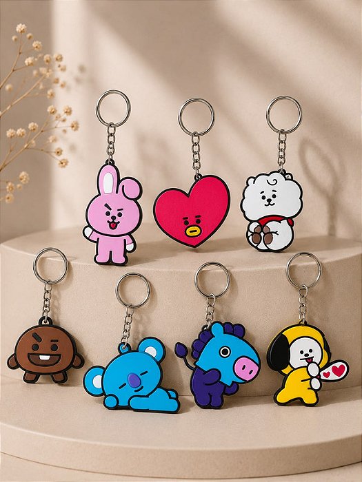 KIT Chaveiros BTS BT21 - 7 itens LI