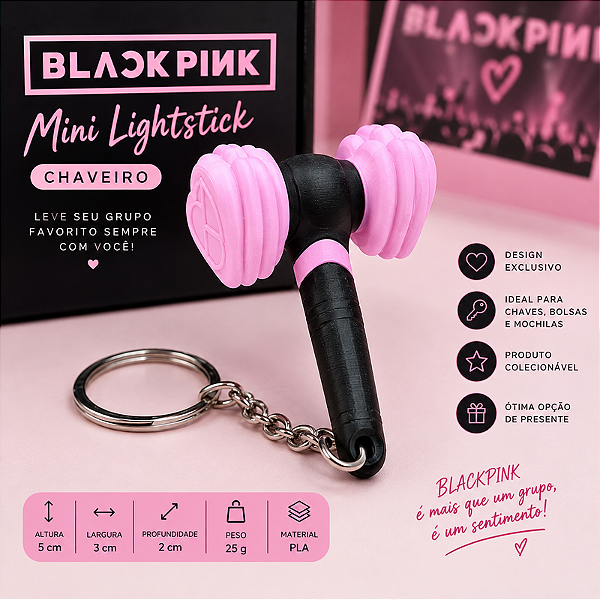 Chaveiro Mini Lightstick BLACKPINK