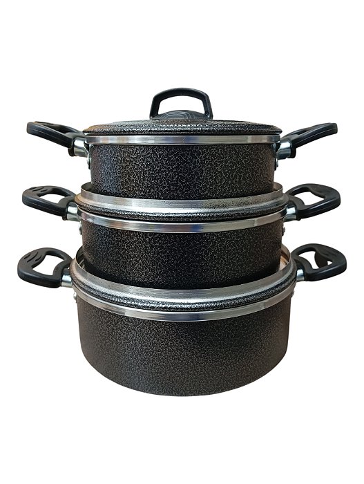 Kit Caçarola 3Pçs Craqueado