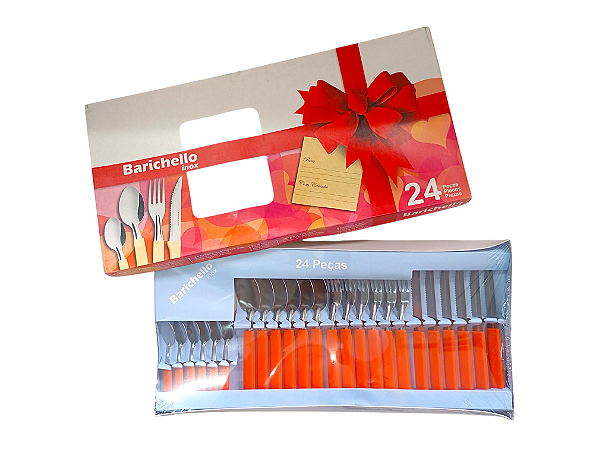 Faqueiro 24 Peças com Cabo Plástico